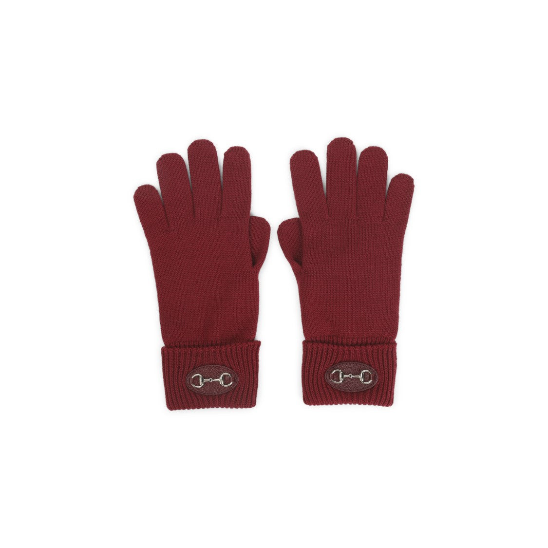 Gucci Horsebit Bordeaux Wool Gloves