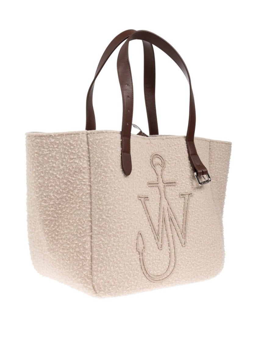 J. W. Anderson Structured Leather Tote With Anchor Embroidery