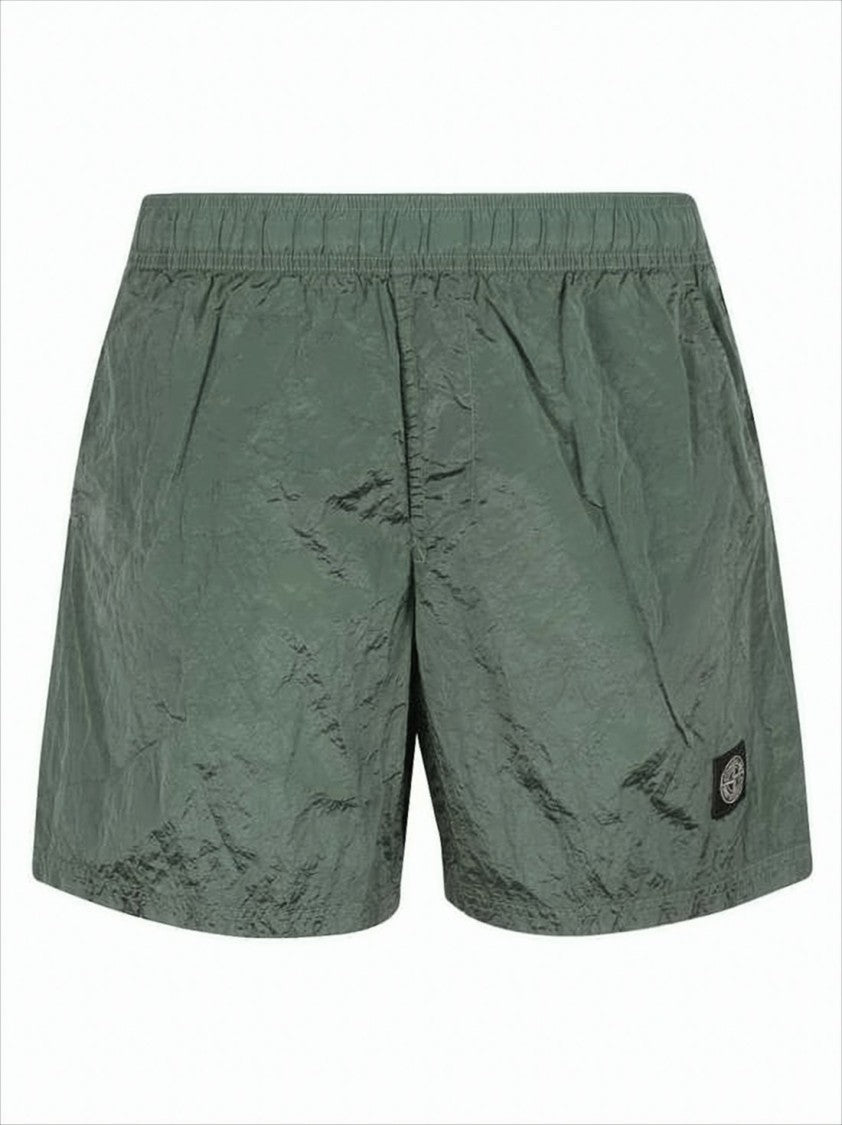 Stone Island Crinkled Texture Swim Shorts