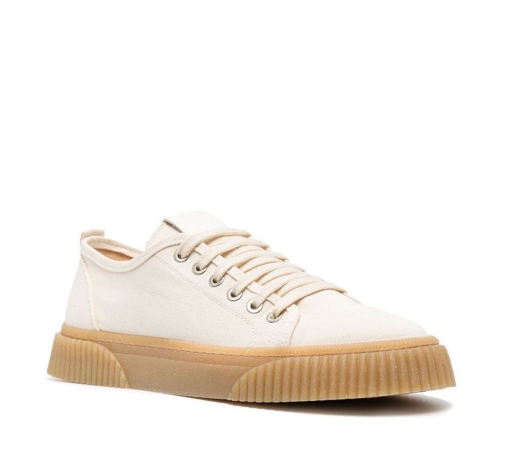 Ami Low Top Sneakers With Textured Rubber Sole