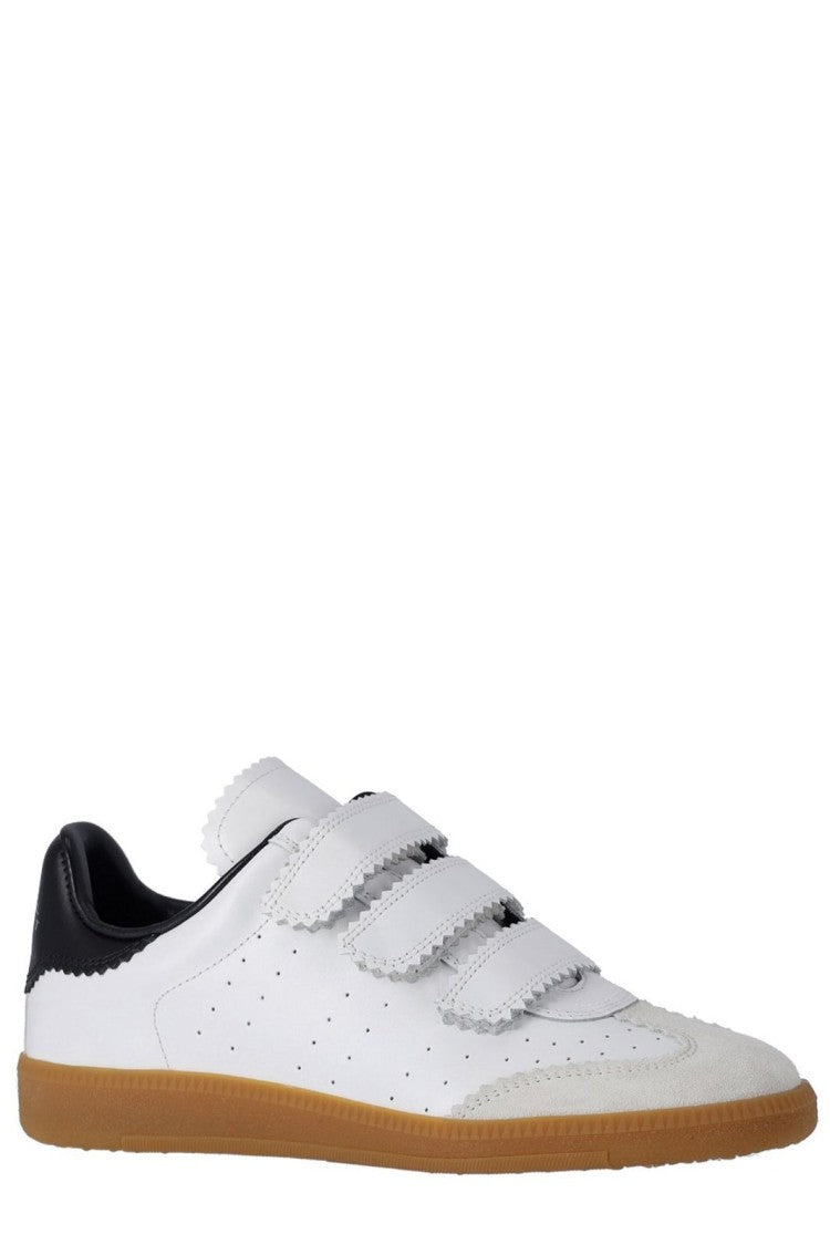 Isabel Marant Low-Top White Leather Sneaker With Velcro Straps