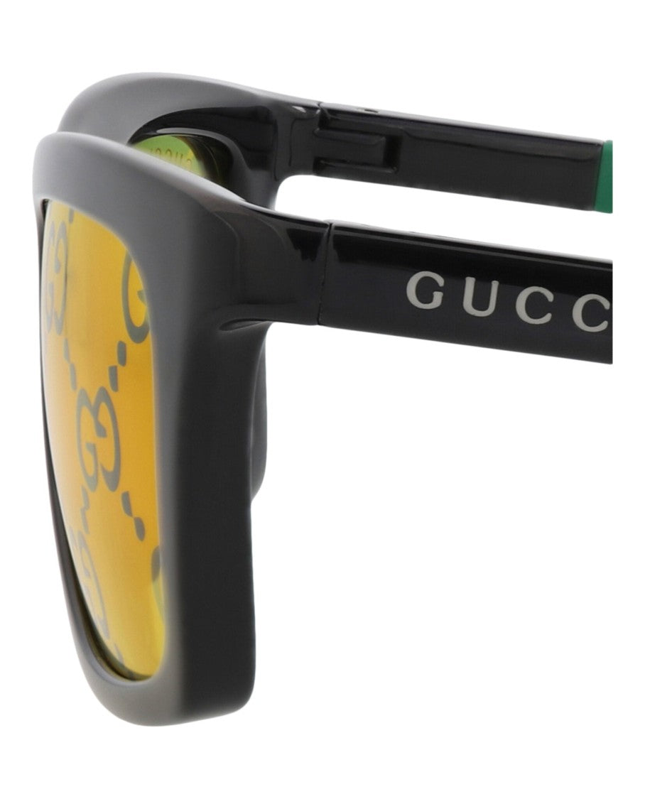 Gucci Square-Frame Injection Sunglasses