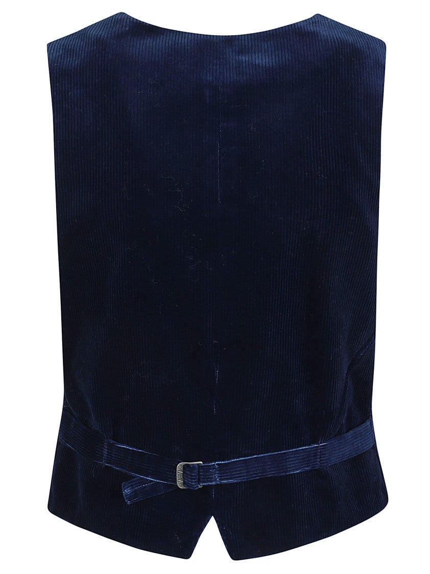 Polo Ralph Lauren Textured Cotton Gilet With V-Neckline