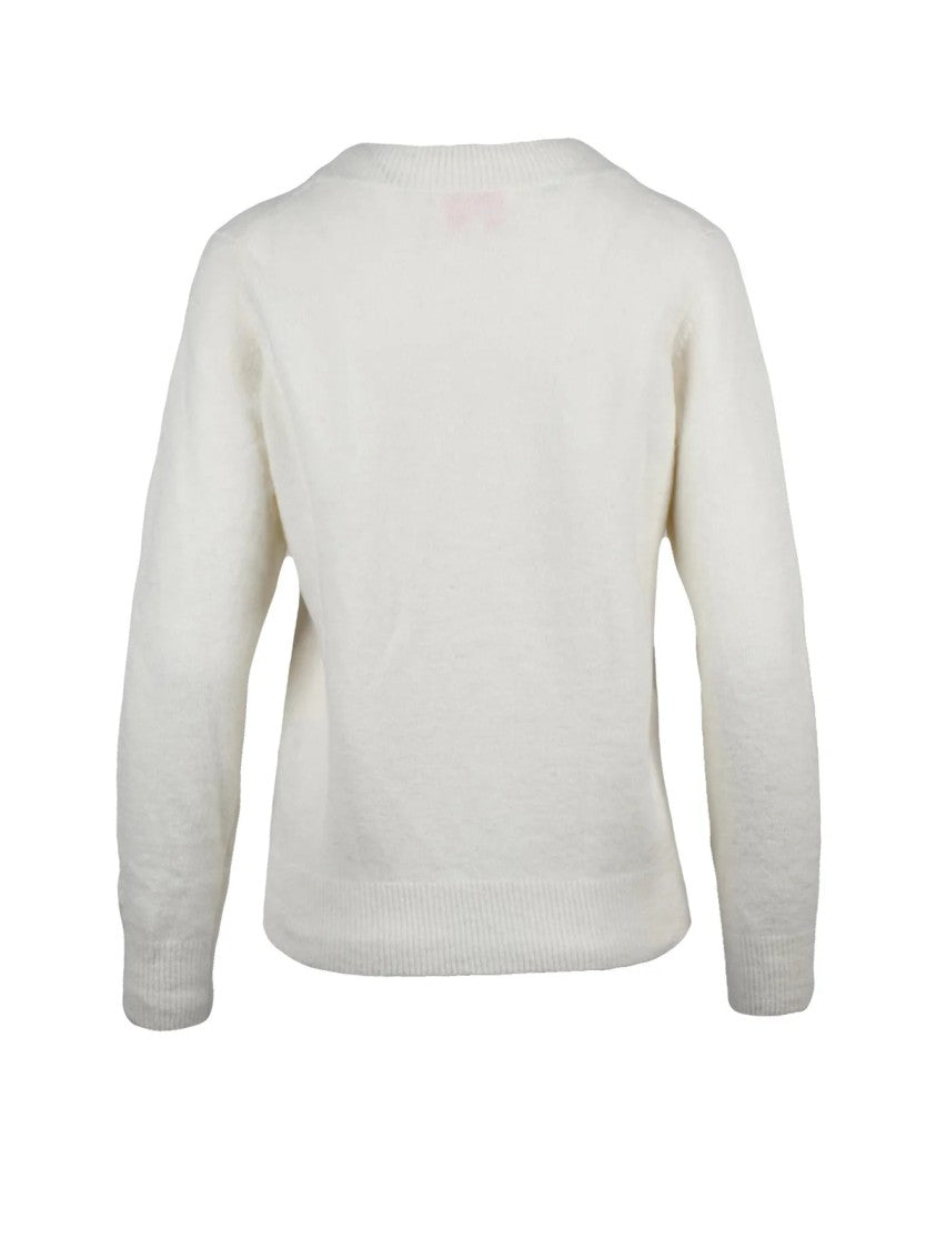 Mc2 Saint Barth V-Neck Sweater Crafted From Alpaca And Wool Blend