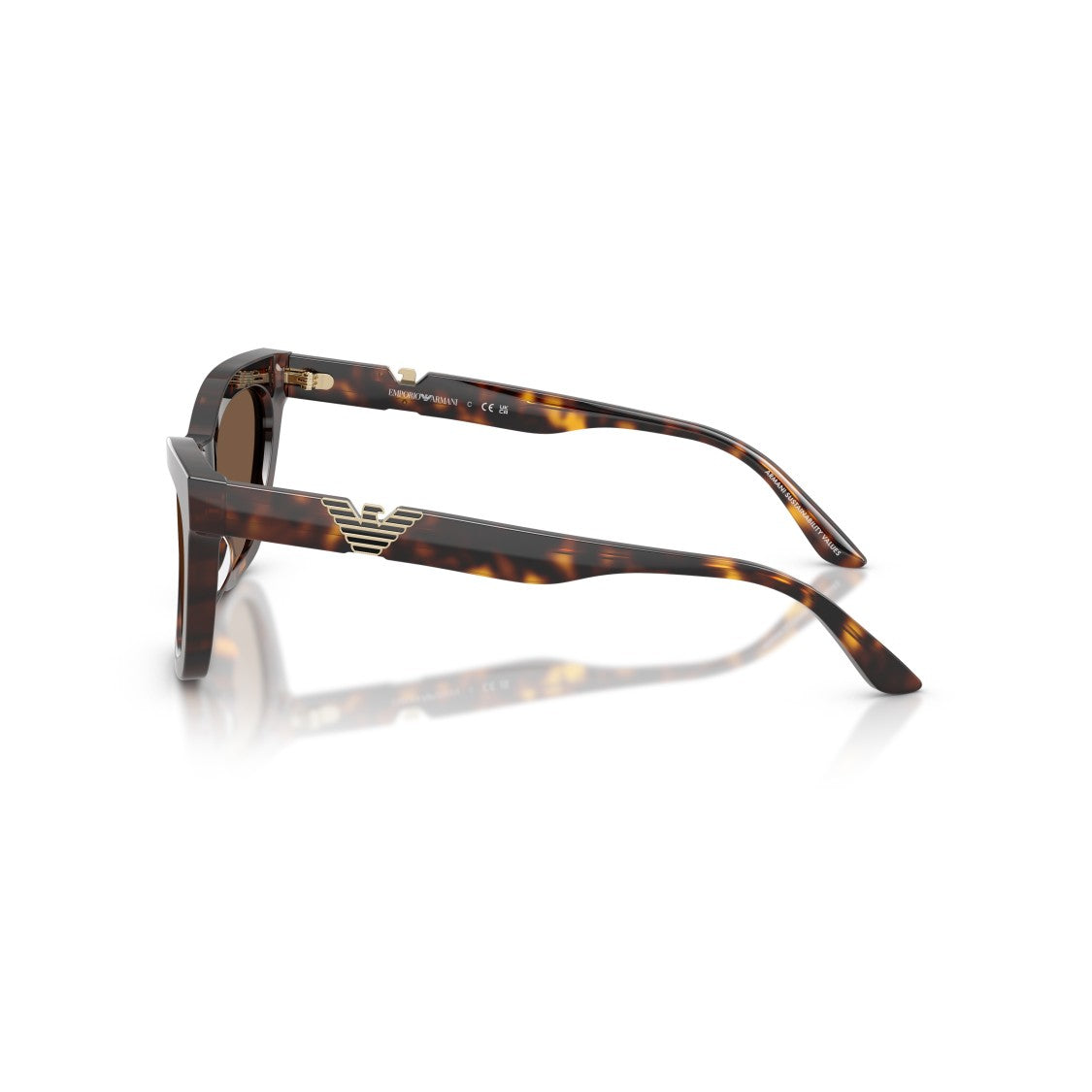 Emporio Armani 0Ea4259u Angular Tortoiseshell Cat-Eye Sunglasses With Metallic Detail