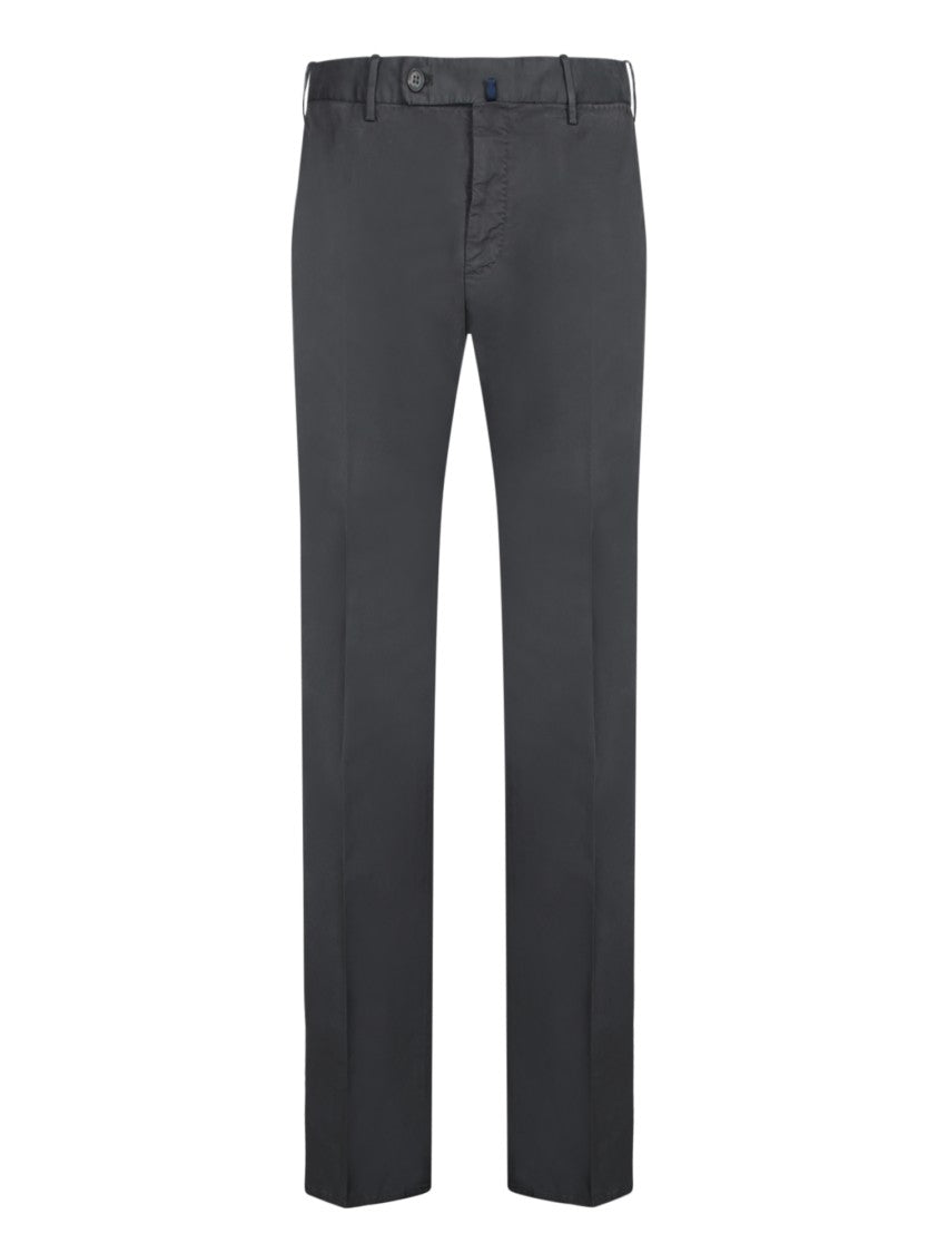 Incotex Tailored Grey Trousers With Classic Button Closure