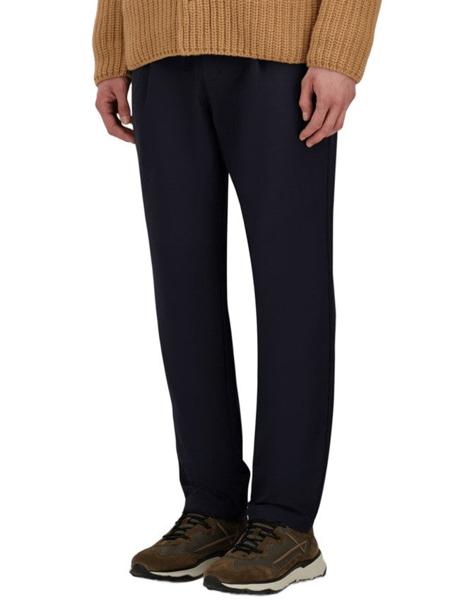 Herno Blue Trousers With Elastic Waistband