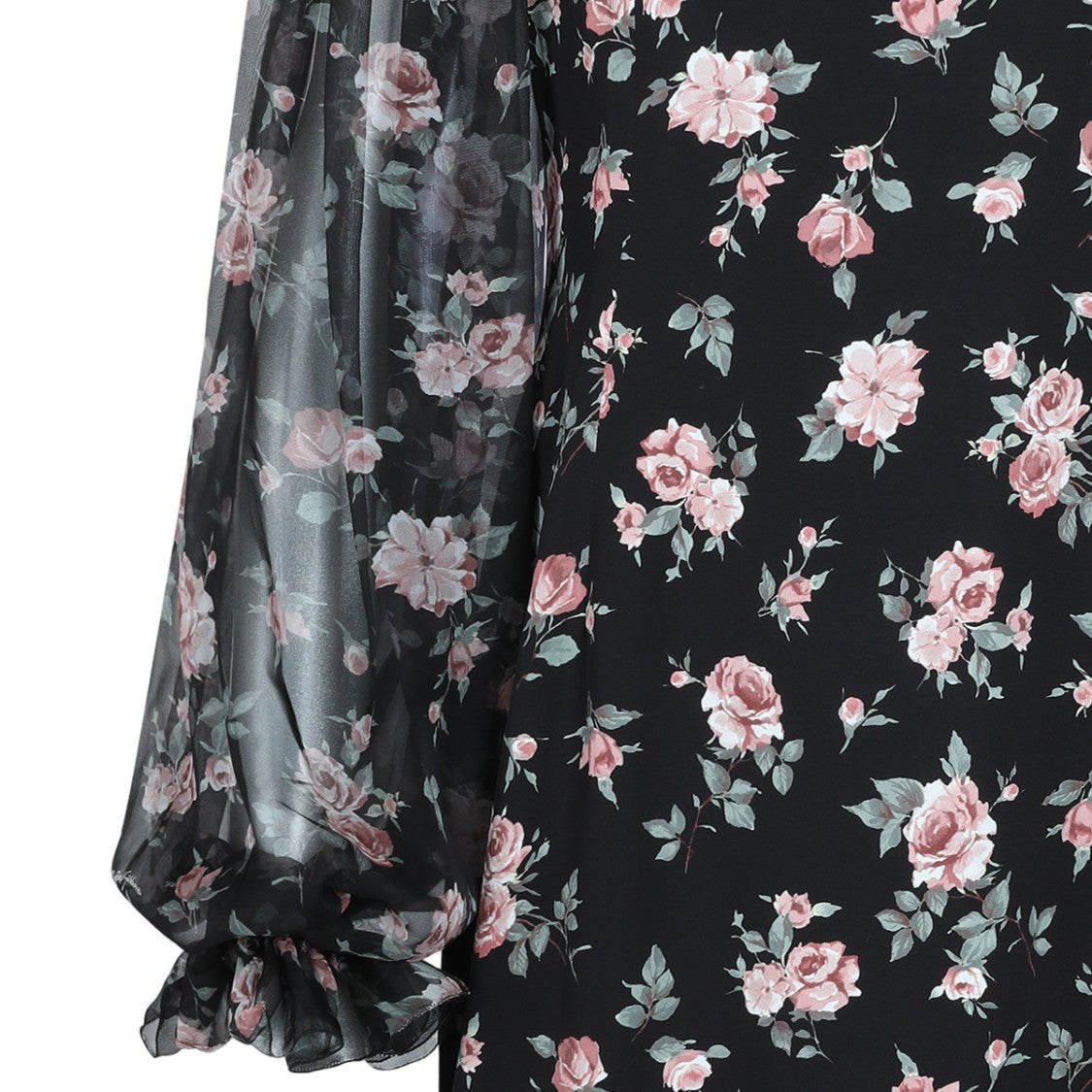 Dolce & Gabbana Midi Dress With Sheer Long Sleeves