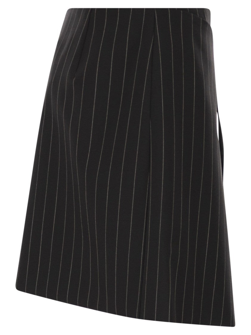 Sportmax Spxfatti - Mini Skirt In Pinstriped Gabardine