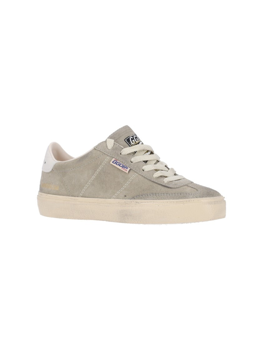 Golden Goose Gray Soul Star Worn Suede Sneakers