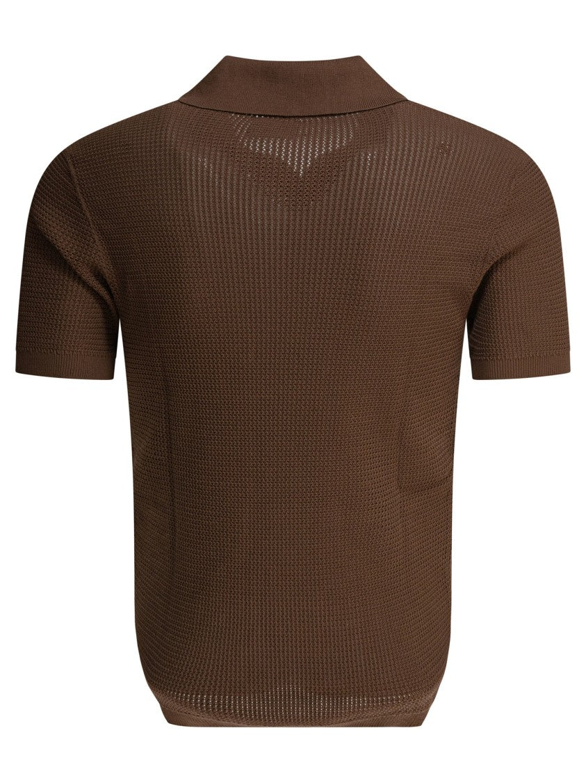 Rakki' Textured Knit Polo Shirt
