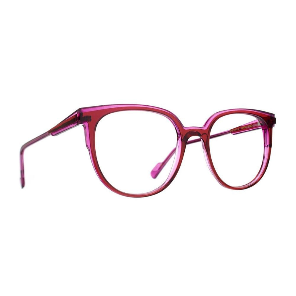Blush Phantos-Shaped Translucent Acetate Eyeglasses In Rich Bordeaux