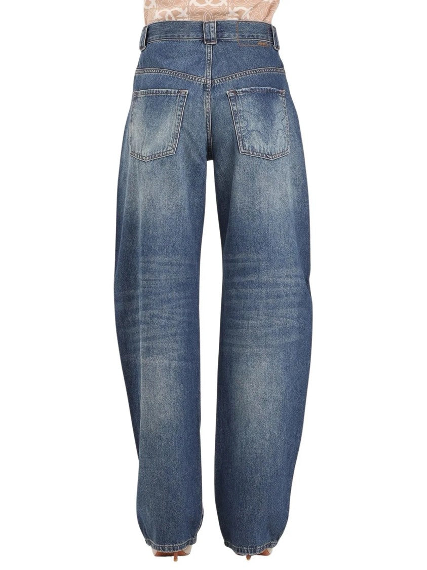 Pinko Blue Cotton Classic Jeans