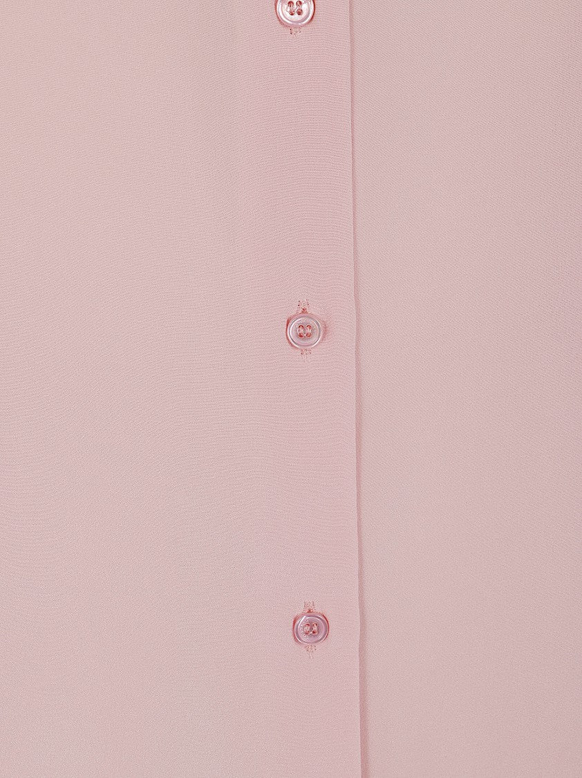Max Mara Flowing Pink Silk Crepe De Chine Shirt