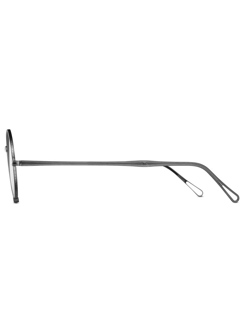 Matsuda Round Titanium Frame Sunglasses With Elongated Temples