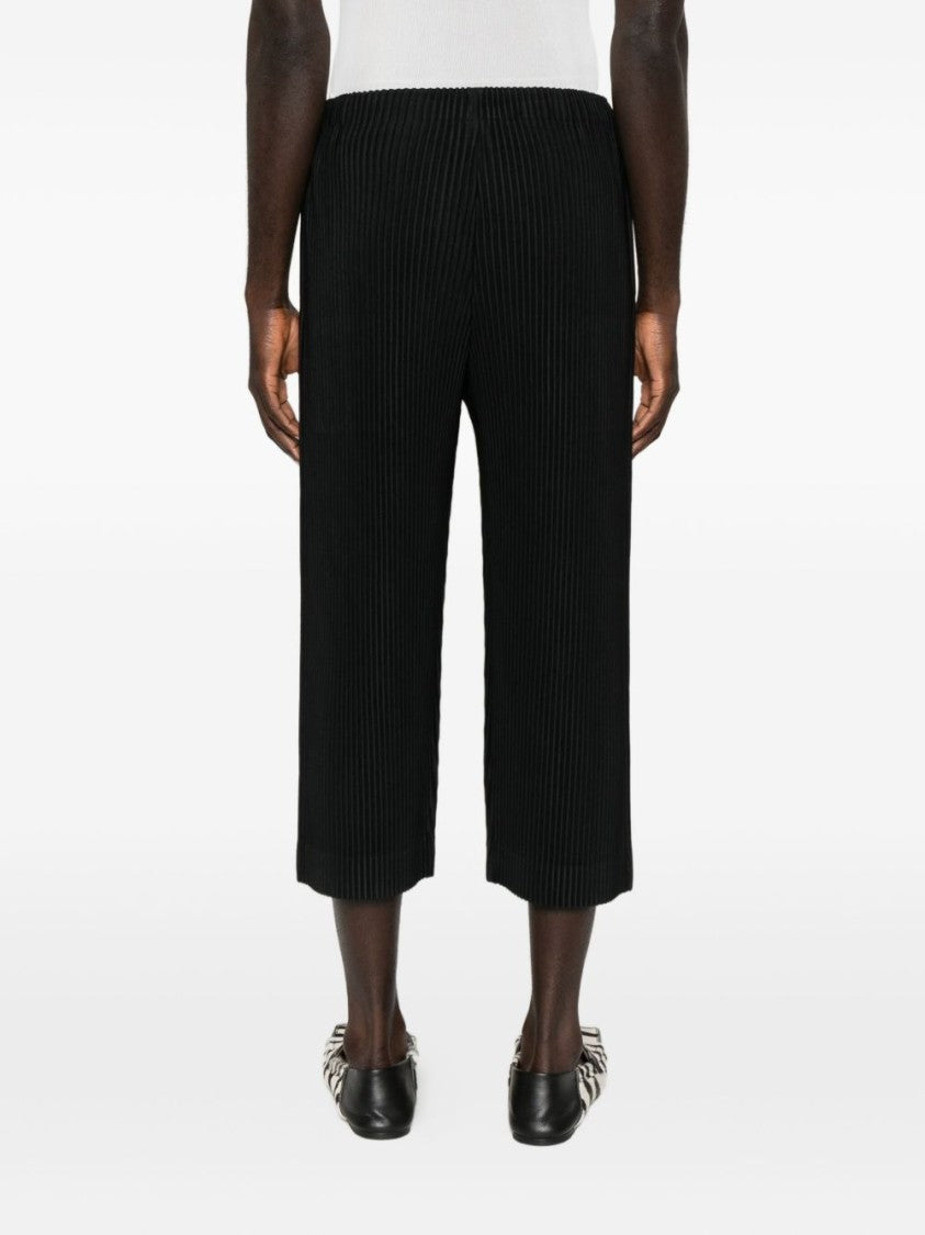 Homme Plissé Issey Miyake Straight-Leg Trousers With Pleated Texture And Elasticated Waistband