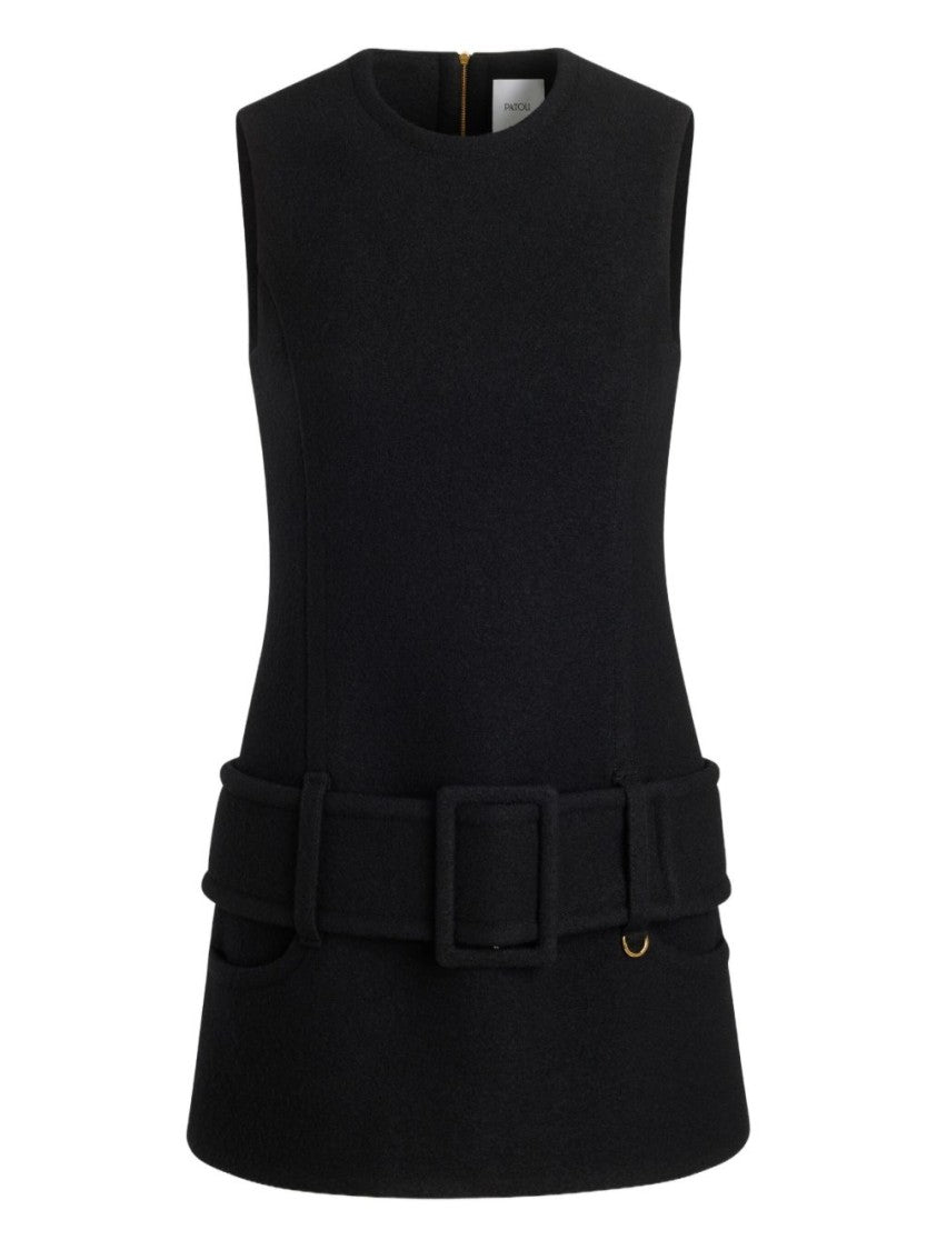 Patou Waist Belted Mini Dres