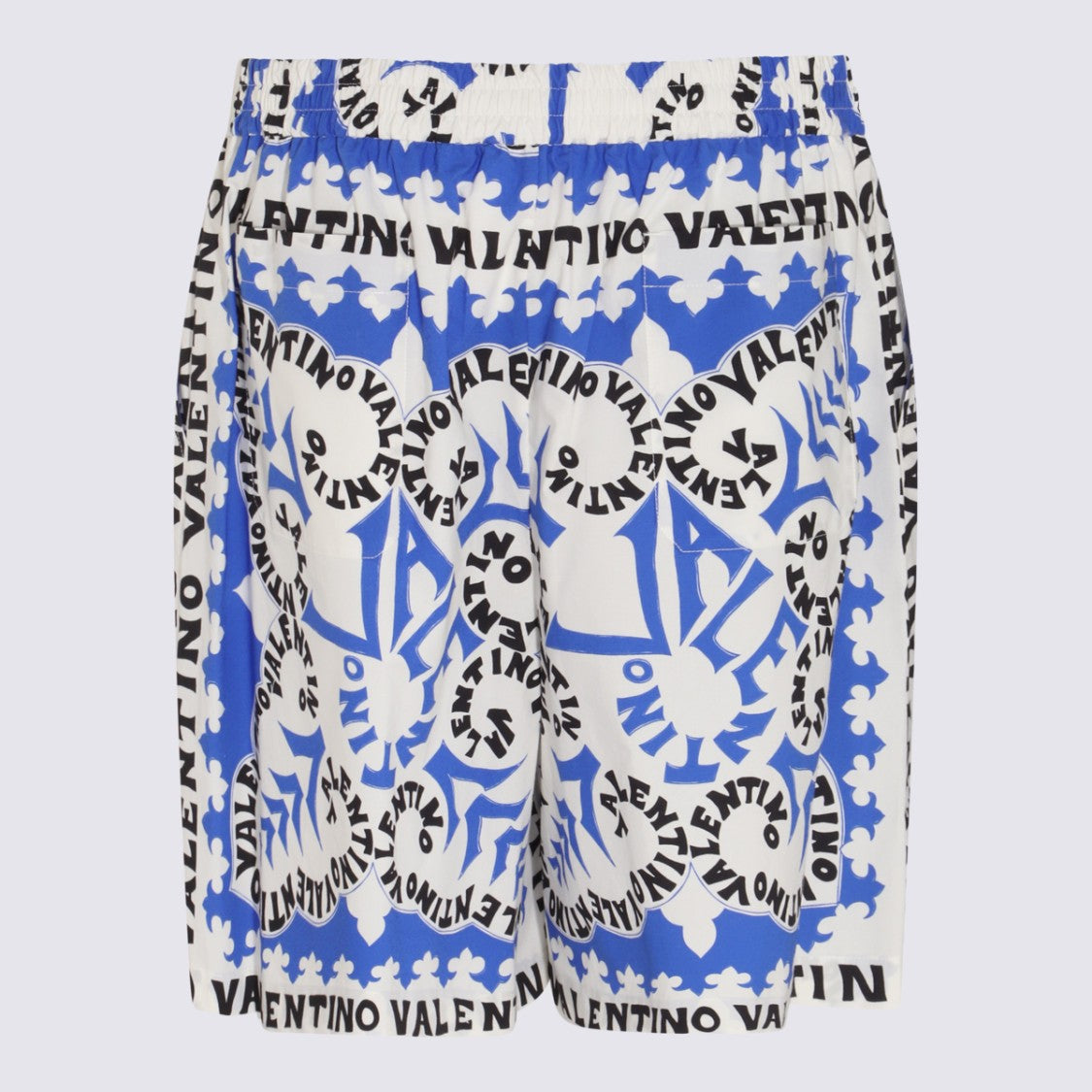 Valentino Bold Graphic Print Shorts With Relaxed Fit