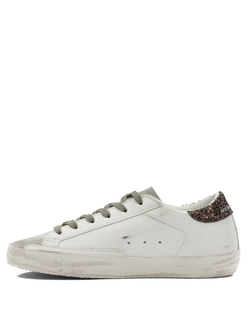 Golden Goose Distressed Slip-On Sneakers With Glitter Accents