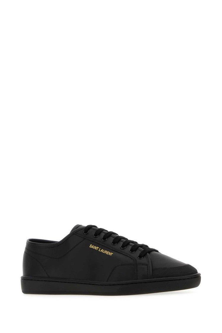 Saint Laurent Black Leather Gym Sneakers
