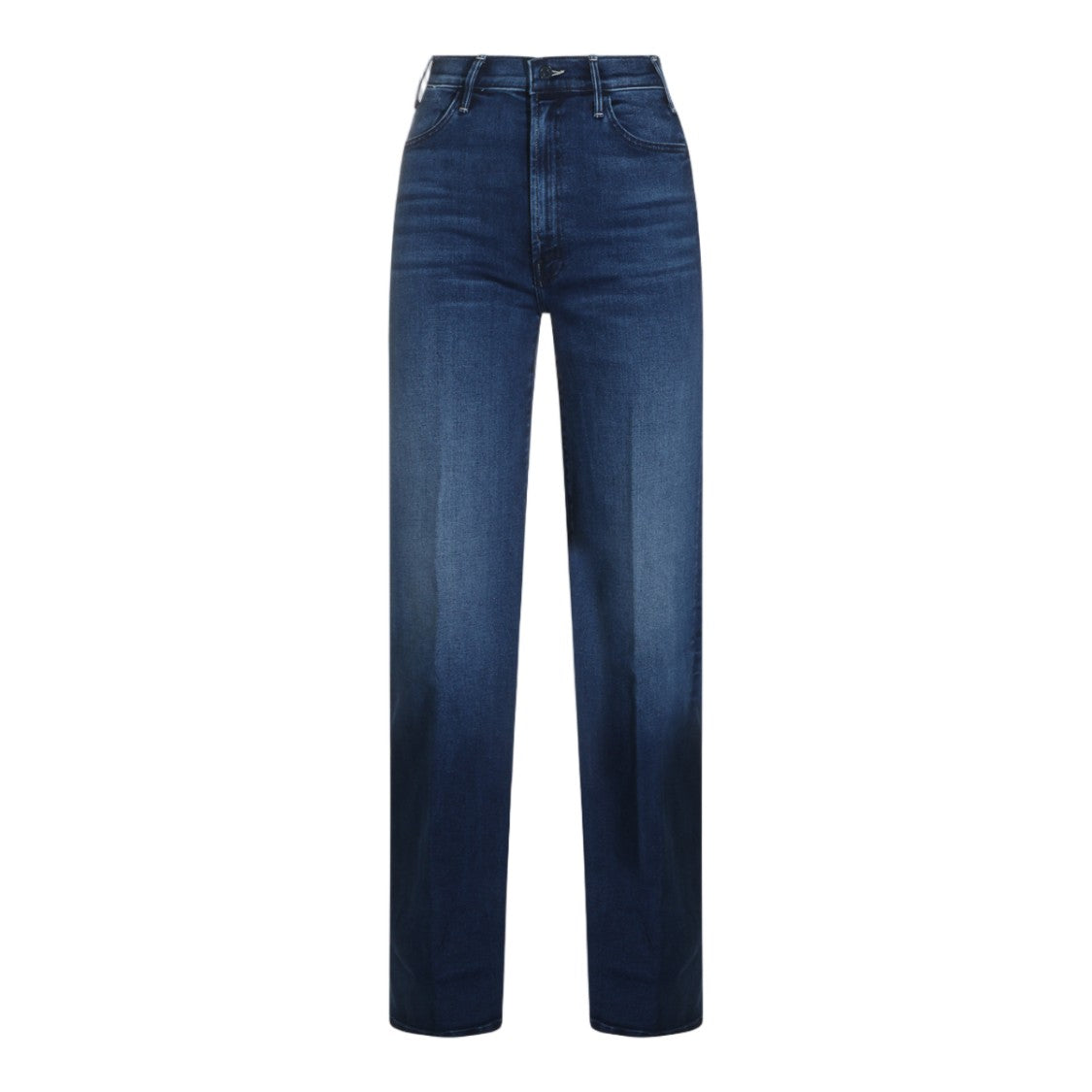 Mother High-Waisted Straight-Leg Jeans With Stitched Detail