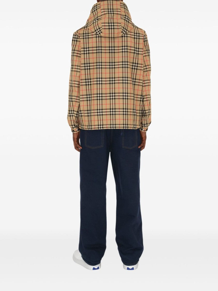 Burberry Vintage Check Jacket With Drawstring Hood