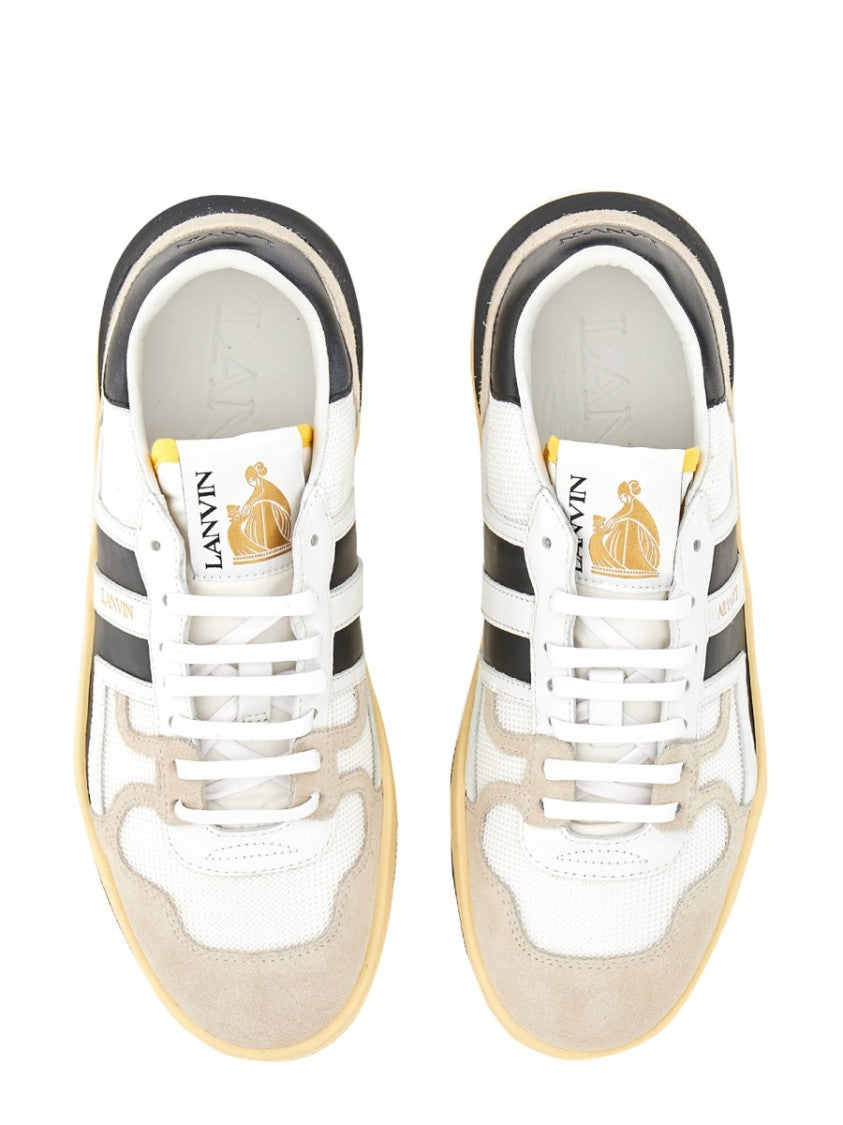 Lanvin Mesh, Suede And Nappa Leather Sneaker
