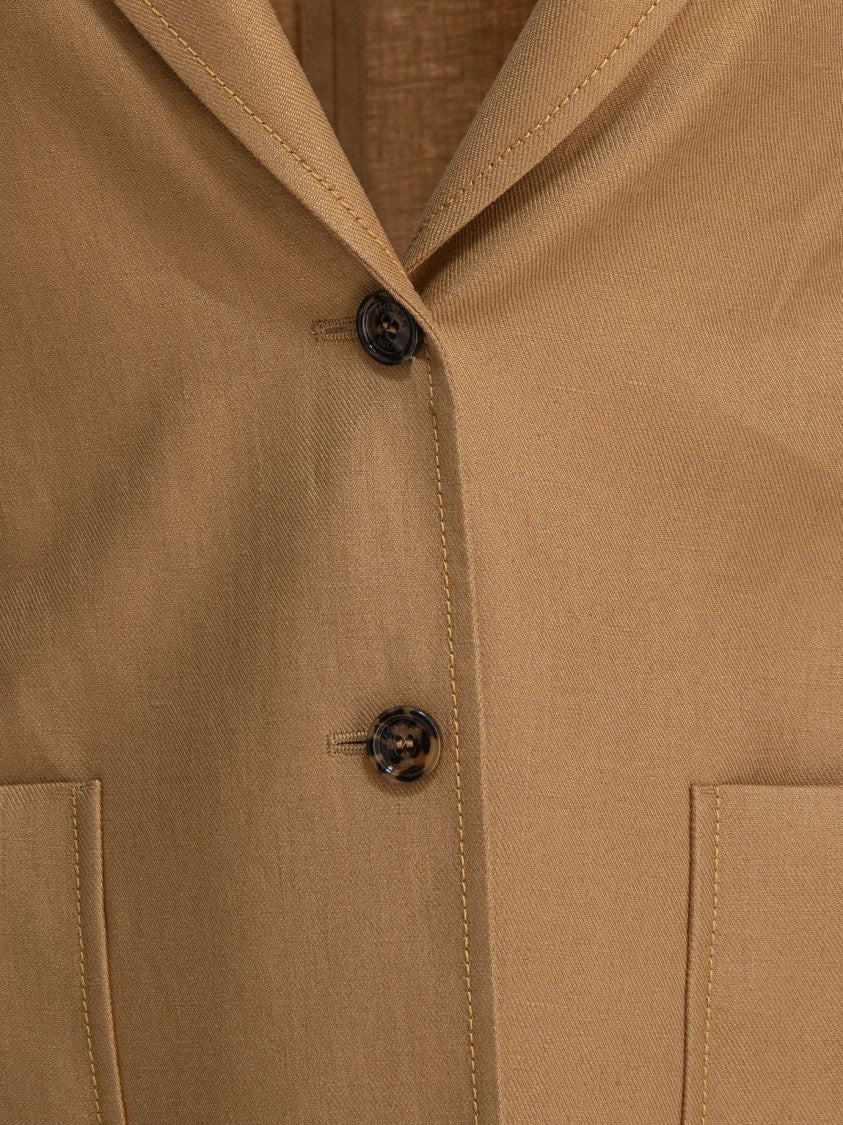 Max Mara Single-Breasted Linen Blazer