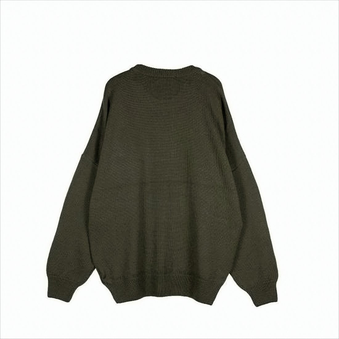 032C Loose-Fitting Merino Wool Sweater With Contrasting Graphic