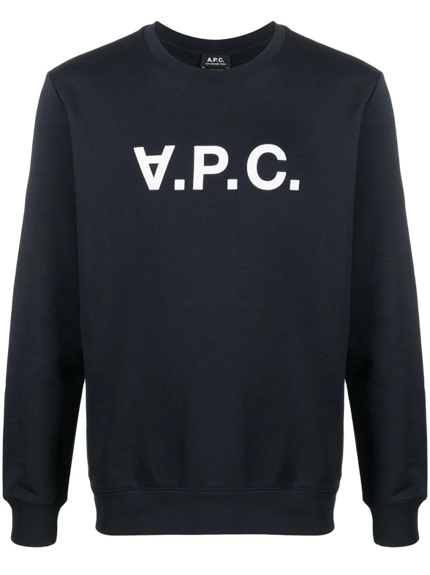 A.P.C. Cotton Sweatshirt With Bold Logo Design