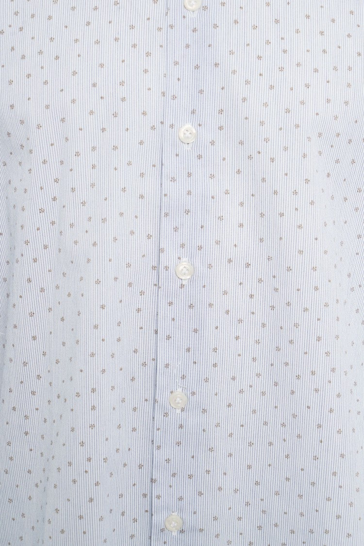 Bastoncino Bastoncino Long Sleeve Shirt With Subtle Motif And Classic Collar