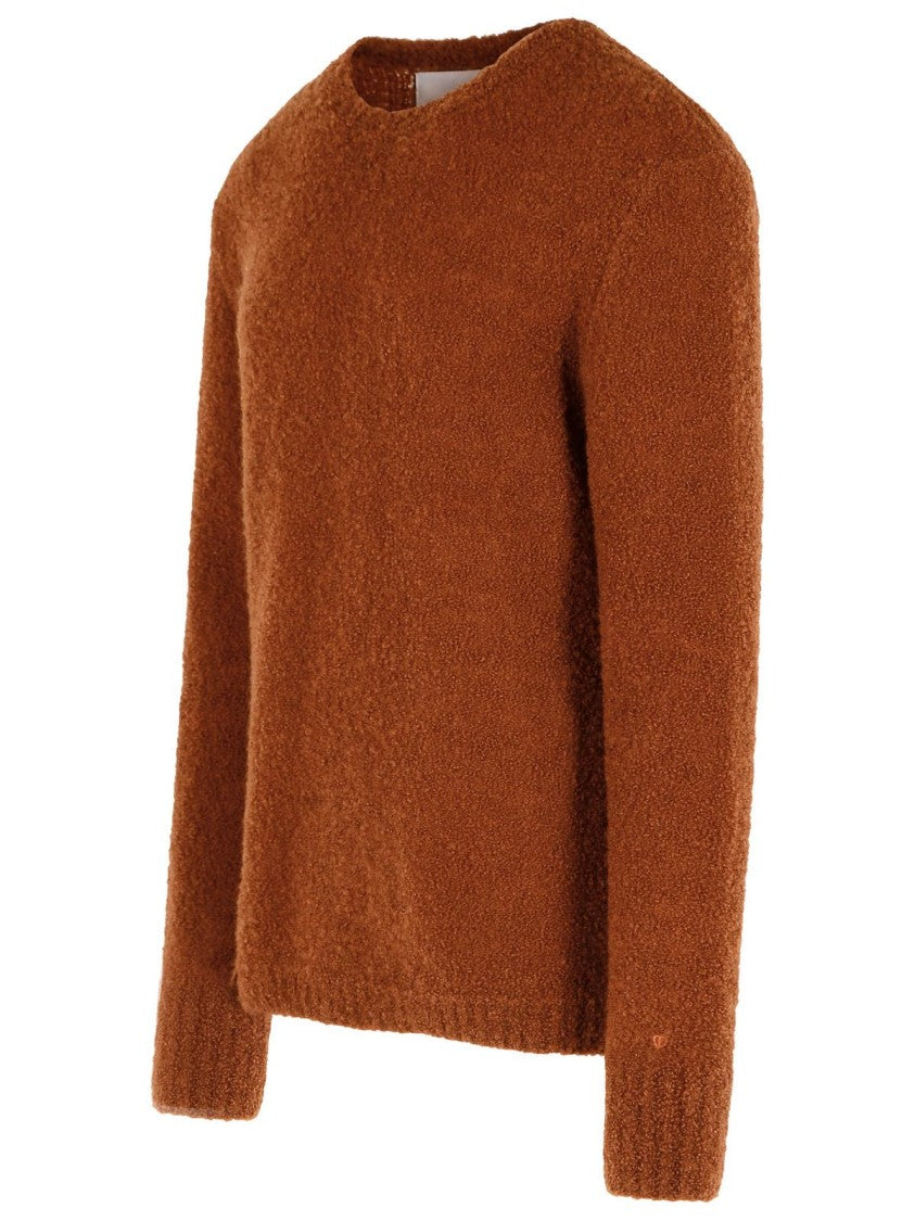 Seven Gauge Brown Virgin Wool Blend Sweater