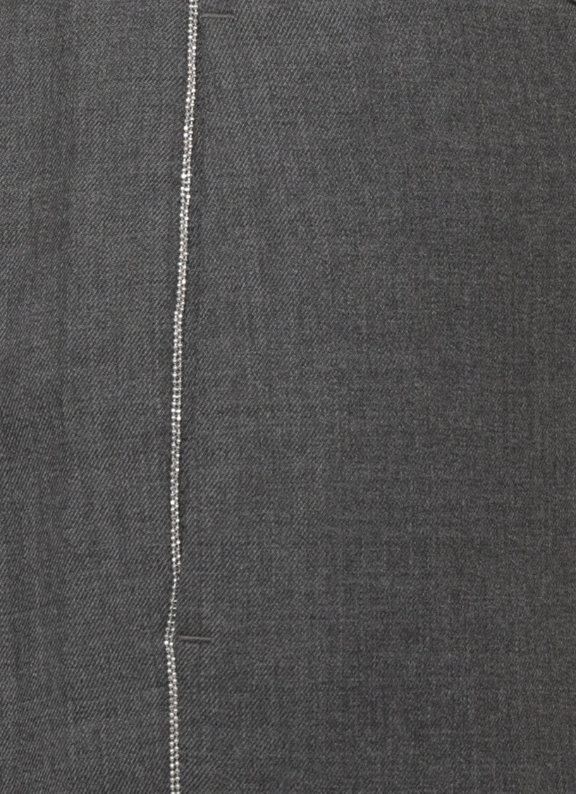 Peserico Tailored Grey Pants With Subtle Glitter Accents