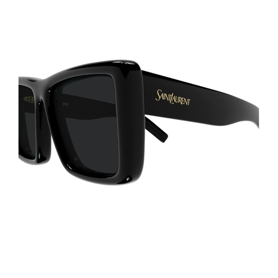 Saint Laurent Black Howl Acetate Square Sunglasses