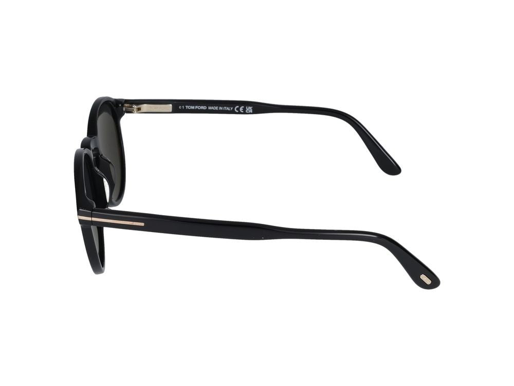 Tom Ford Round Frame Sunglasses With Subtle Metallic Accents