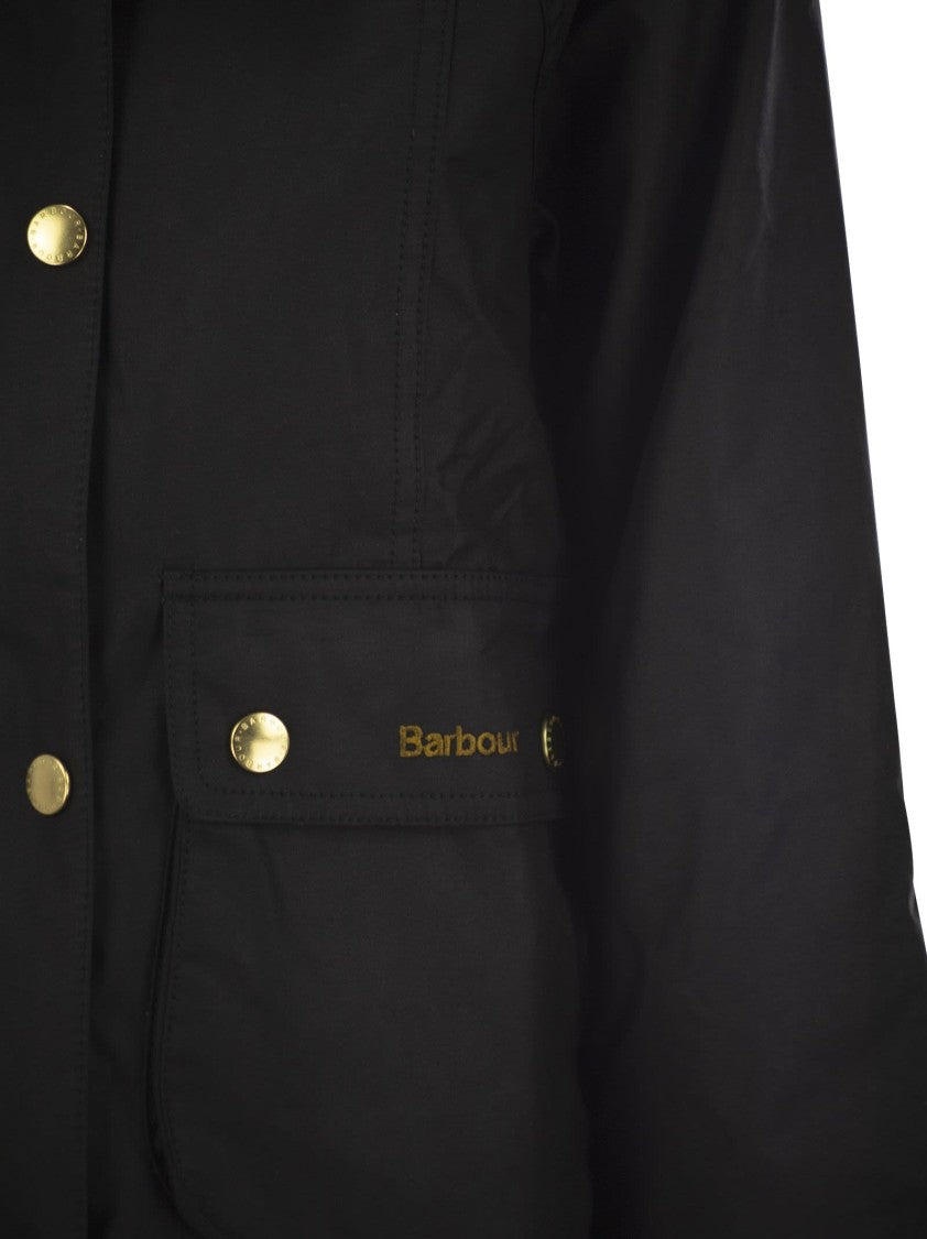Barbour Beadnell Waxed Jacket With Crop Cut
