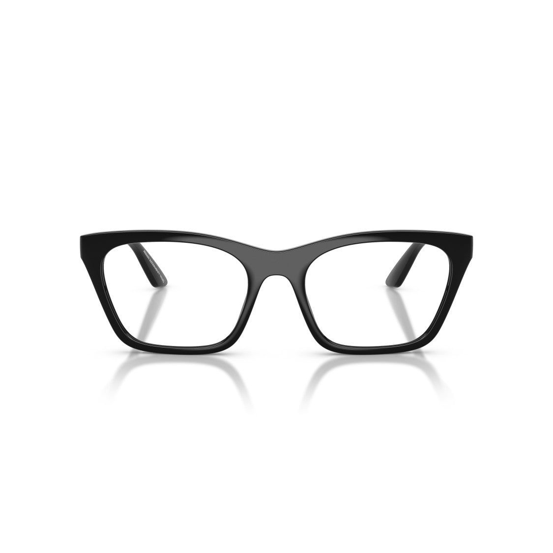 Emporio Armani Rectangular Eyeglasses With Glossy Black Frame