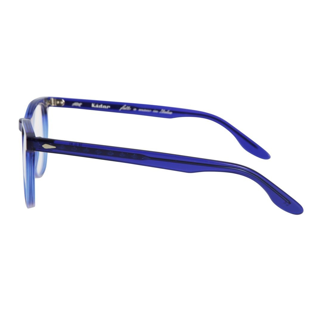 Kador Klark Round Frame Eyeglasses In Translucent Deep Blue