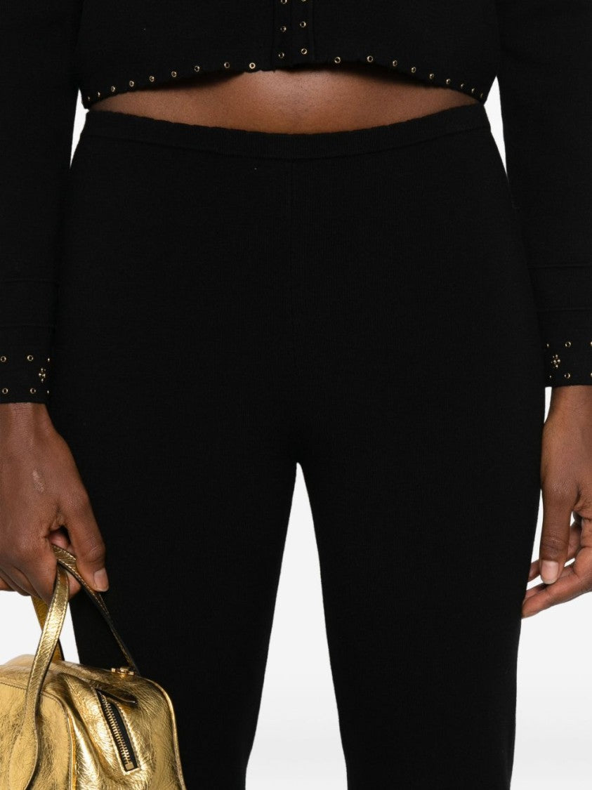 Twin-Set Flared Trousers With Subtle Studded Detailing