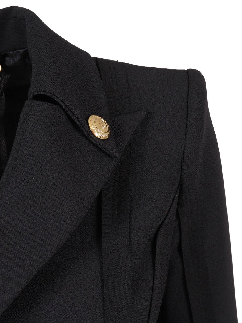Elisabetta Franchi Structured Double Breasted Shoulder Blazer