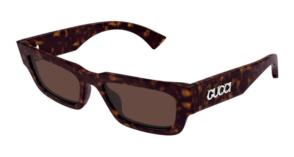 Gucci Havana Oversized Square Frame Tortoiseshell Sunglasses