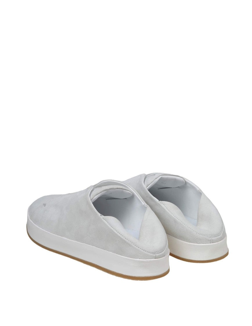 Marco Castelli Slip On Sneakers In White Suede