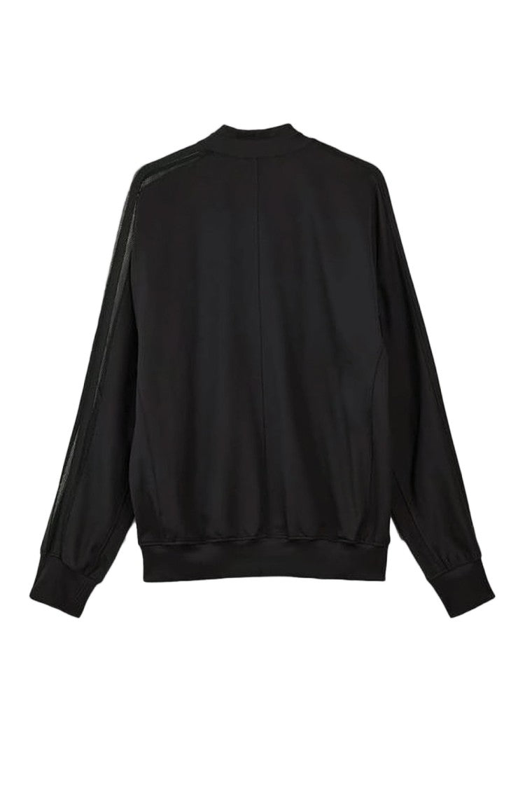 Y-3 Minimalist Black Zip-Up Jacket With Ribbed Details