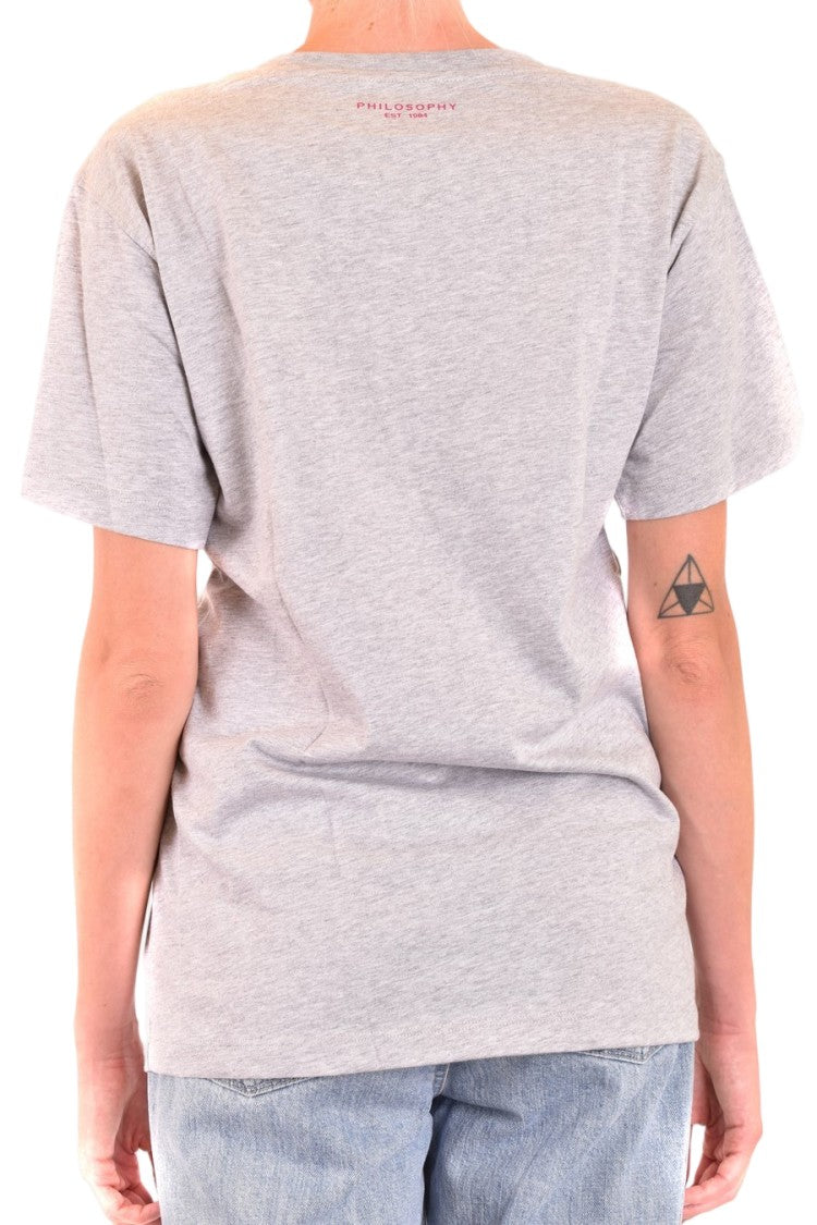 Philosophy Di Lorenzo Serafini Grey 100% Cotton Philosophy Signature T-Shirt