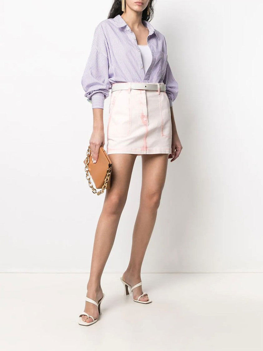 Alberta Ferretti Pink Cotton Mini Skirt