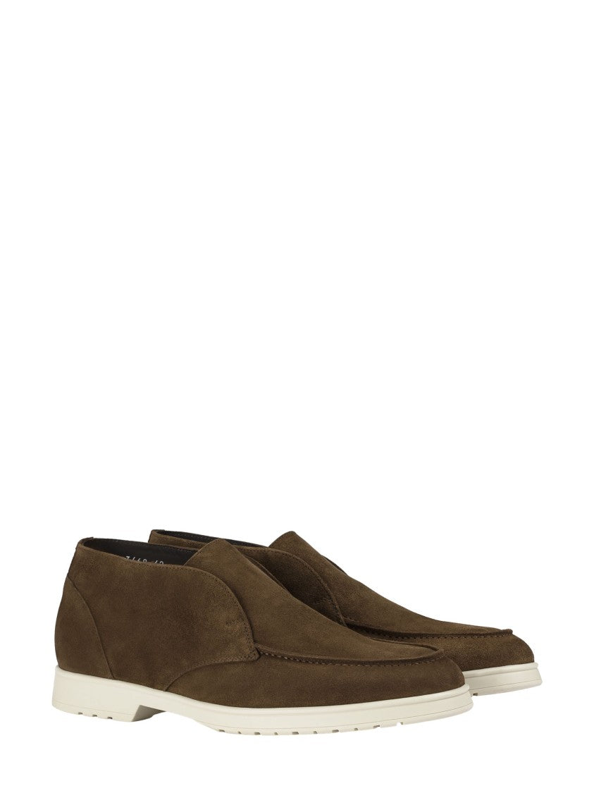 Doucal's Brown Adler Suede Slip-On Boots