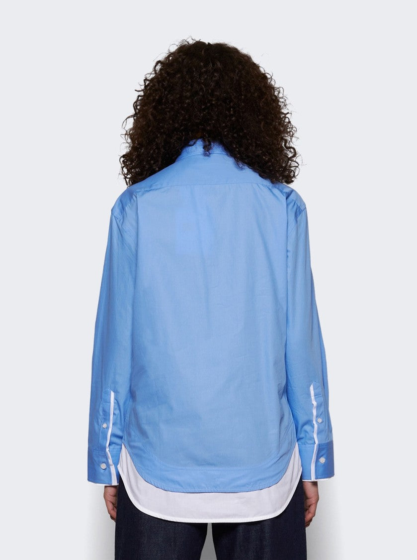 Victoria Beckham Double Layer Shirt Offord Blue