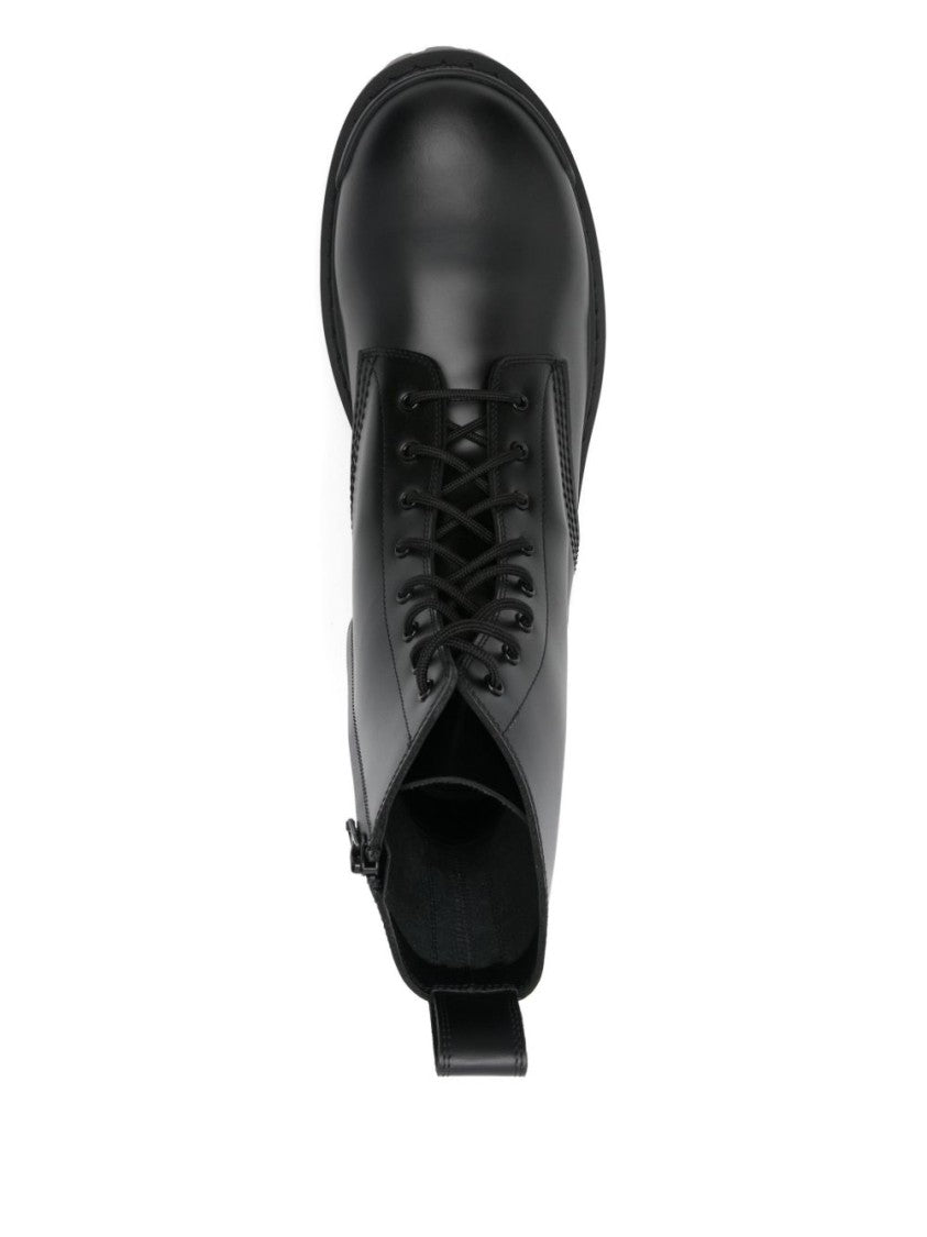 Balenciaga Black Leather Maxi Rubber Sole Boots
