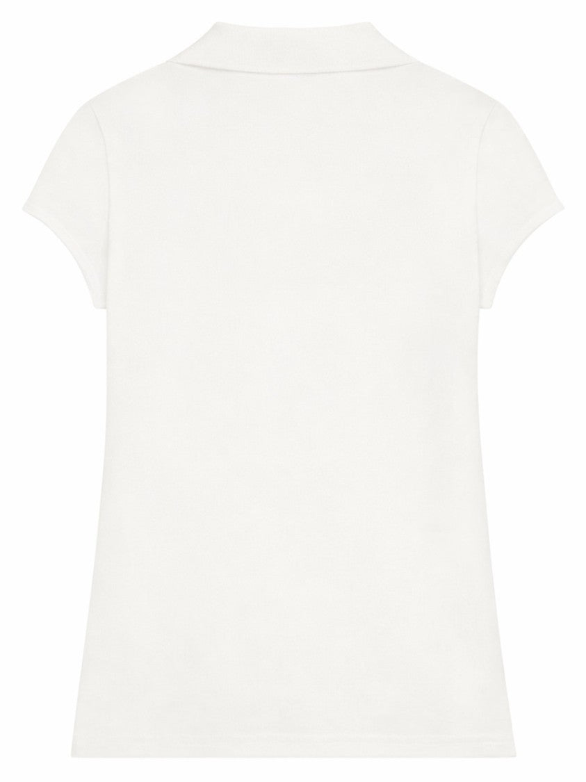 Courrèges Sports Cropped Fitted V-Neck Polo Shirt