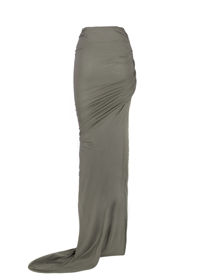 Rick Owens Asymmetrical Mini Skirt – Green